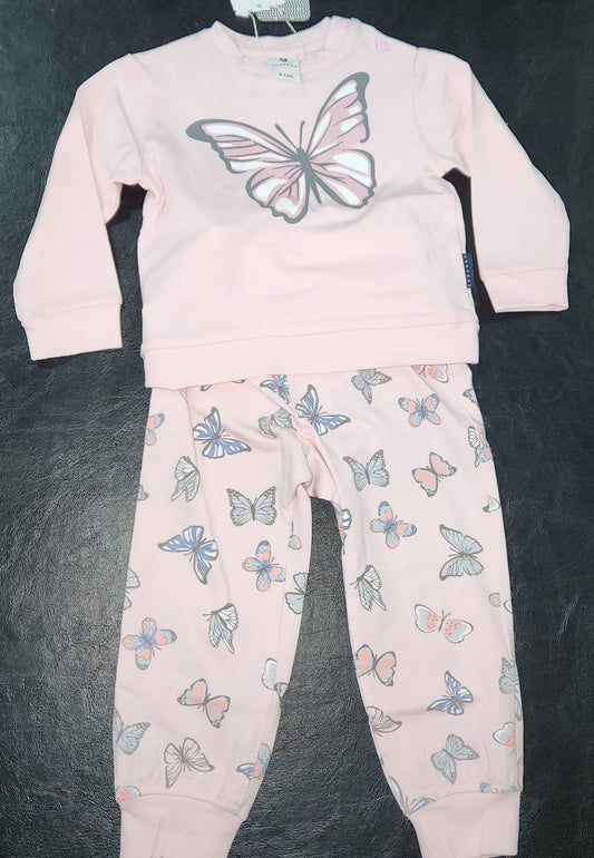 Korango - Butterfly Print Pyjamas - Fairytale Pink Baby