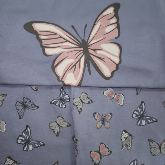 Korango - Butterfly Print Pyjamas Baby - Blue Heron