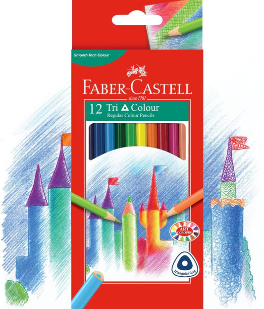 Faber Castell - Triangular Colour Pencils 12pk