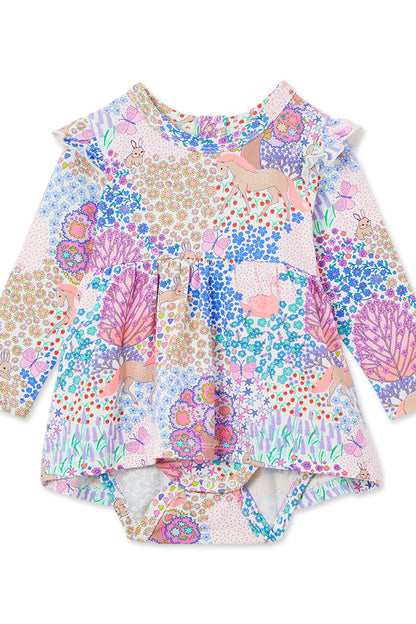 Milky - Patchwork Frill Baby Dress