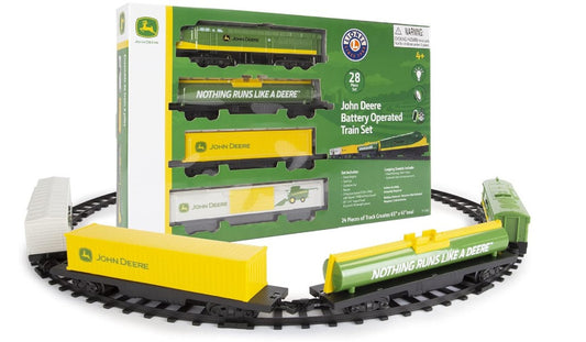 John Deere - Battery Powered Mini Diesel Train Set 28 Piece Set