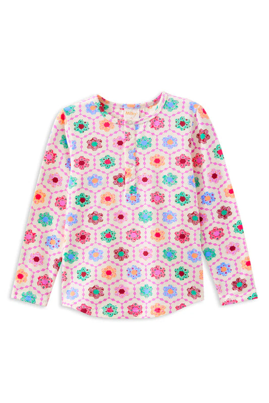 Milky - Honeycomb Bloom Henley