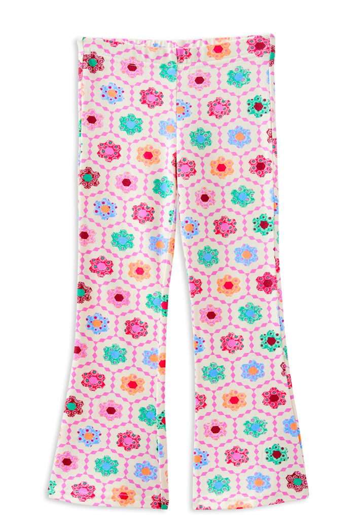 Milky - Honeycomb Bloom Flared Legging