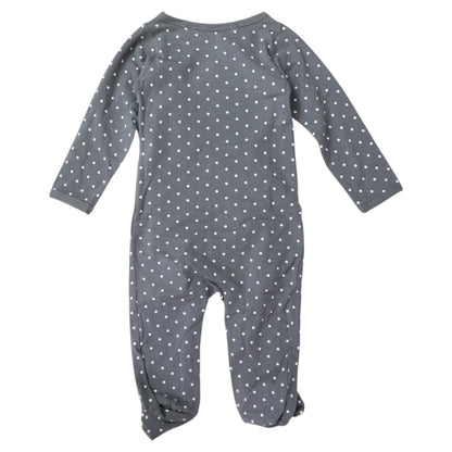 Korango - Organic Cotton Long Sleeve Romper Charcoal Spot