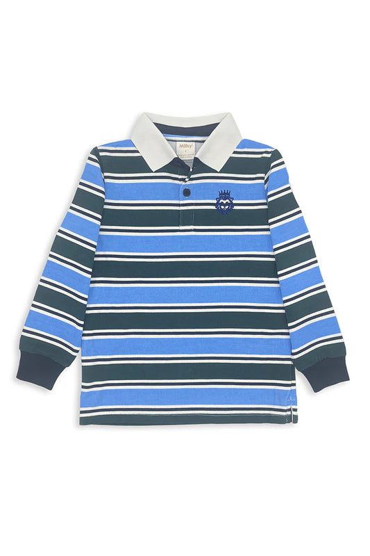 Milky - Green Stripe Rugby - 2y-7y