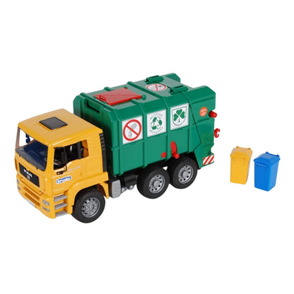 Bruder - Commercial MAN TGA Garbage Truck Rear Loading - Yellow & Green Ltd Edition