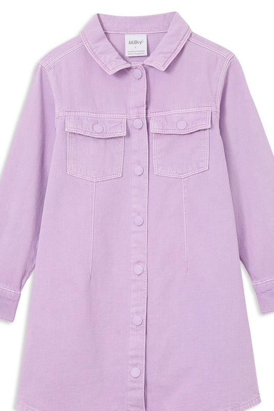 Milky - Lavender Denim Dress