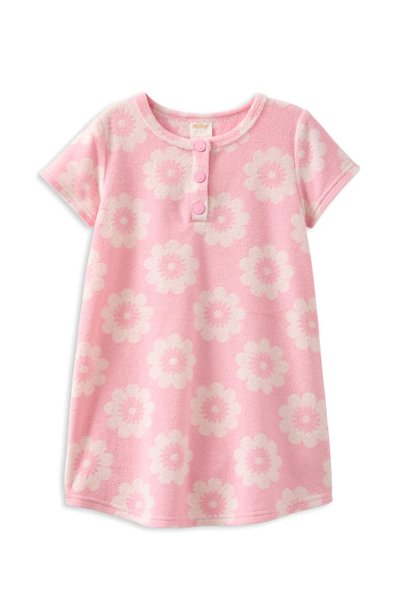 Milky - Floral Terry Towelling Dress