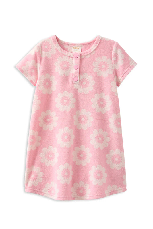 Milky - Floral Terry Towelling Dress