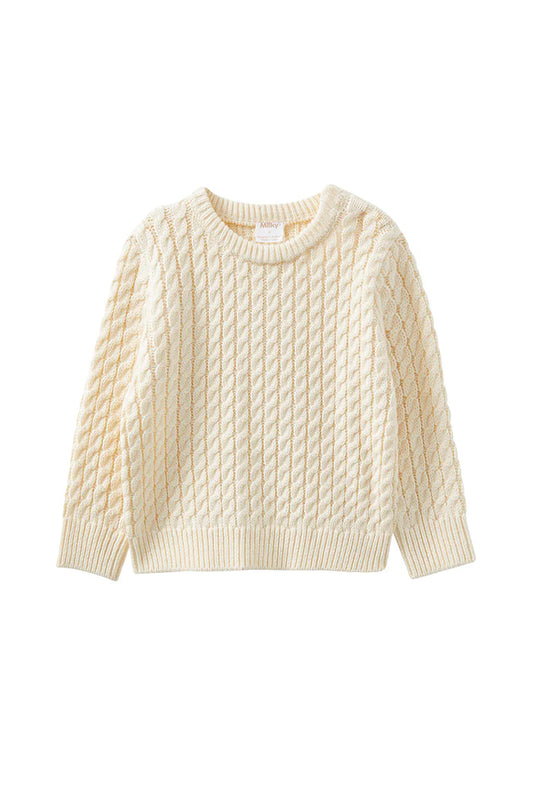 Milky - Natural Cable Knit Jumper - 8y-12y