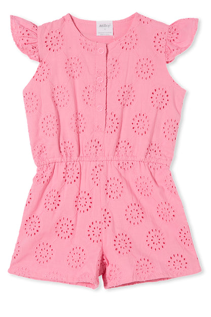 Milky - Broderie Playsuit