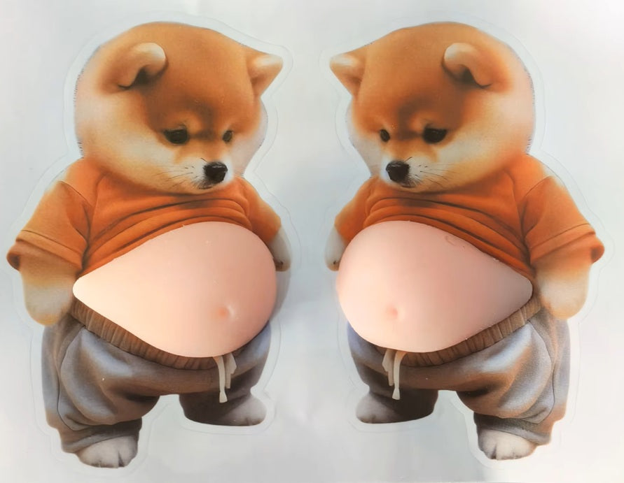 Sensory Reusable Sticker - Silicon Fat belly