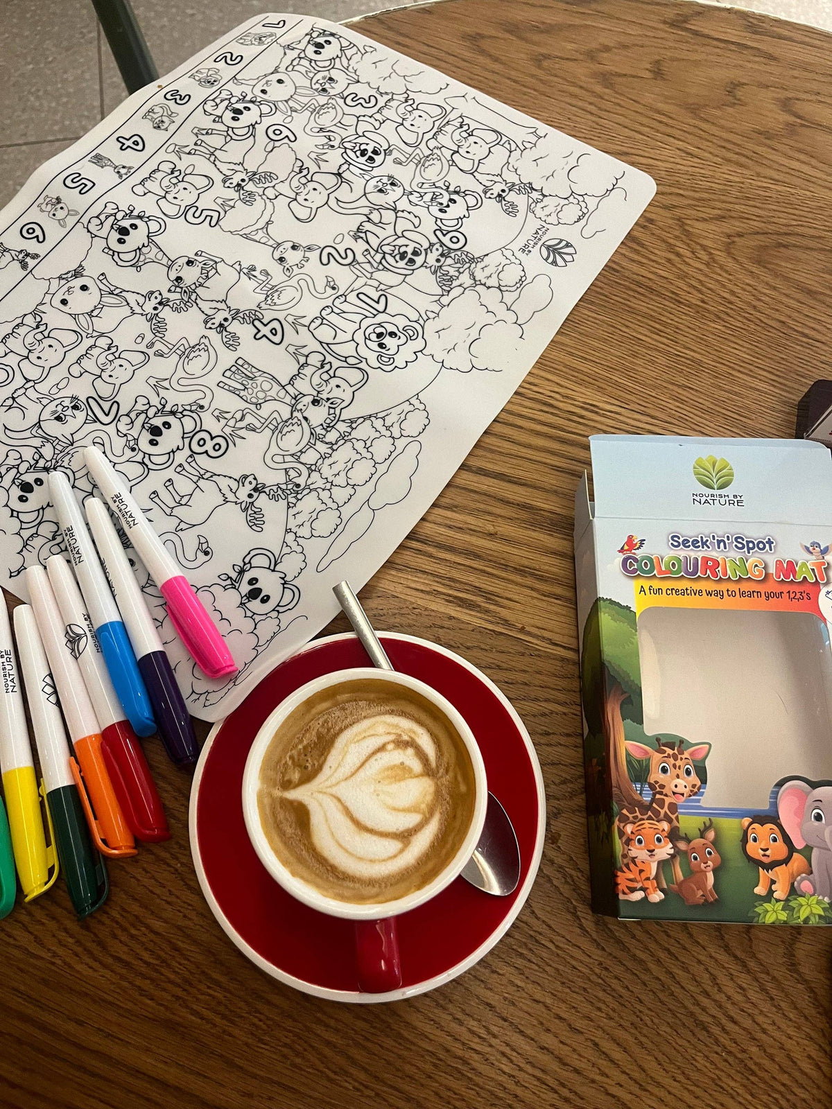 Nourish By Nature - Reusable Colouring Mat - Under the Sea Seek & Spot - A3 Silicone