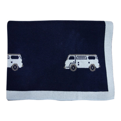 Korango - Kombi Van Knit Blanket Navy