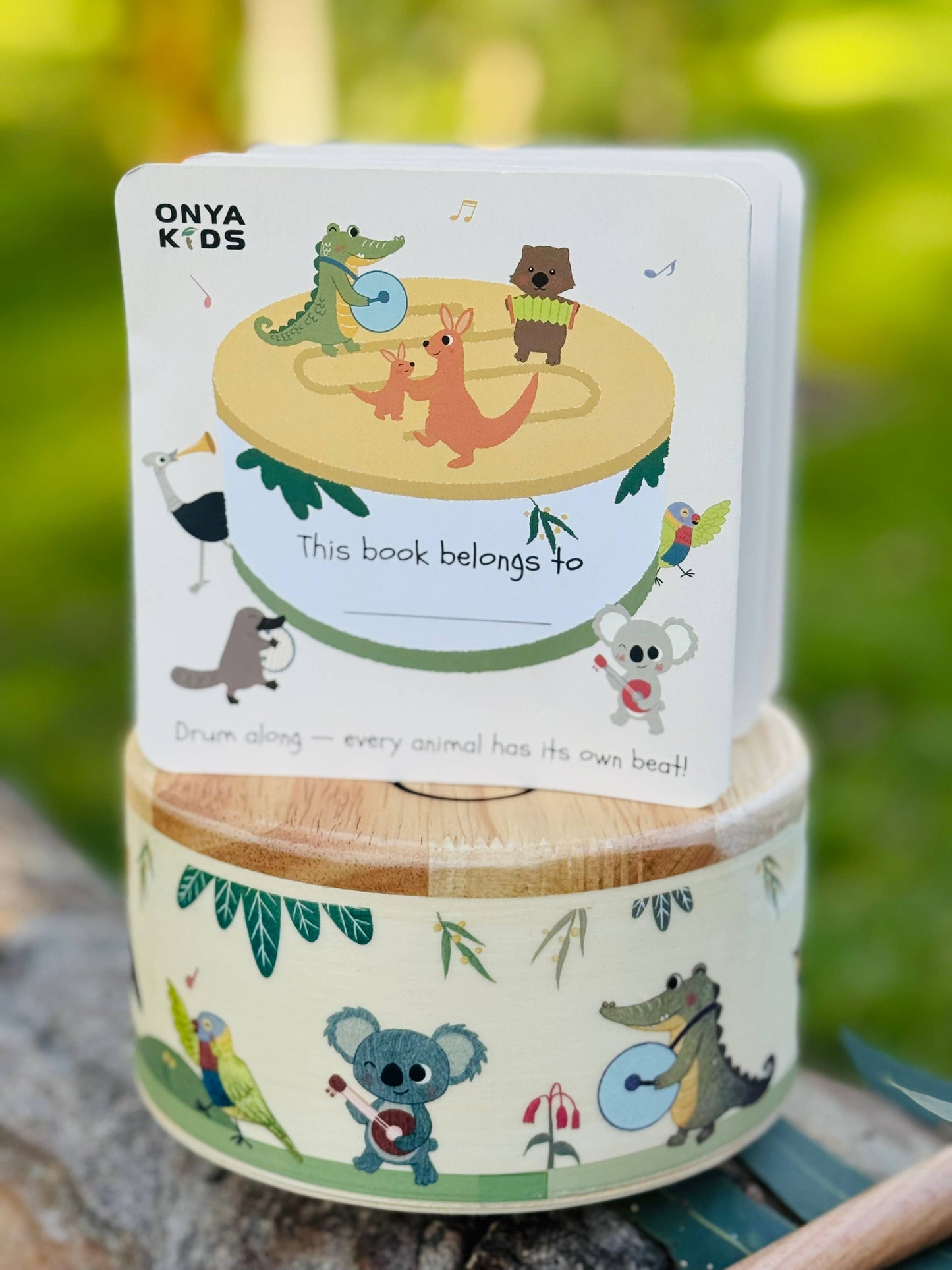 Onya Kids - Outback Beats (Wooden Drum with Australian Animals)