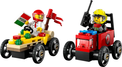 Lego City - Pizza vs Fire Truck Race Car Pack 60458