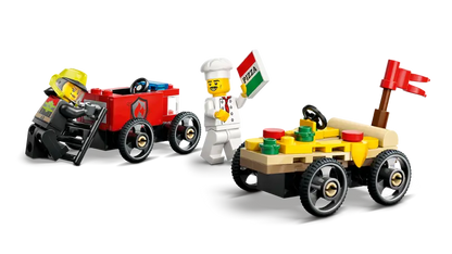 Lego City - Pizza vs Fire Truck Race Car Pack 60458