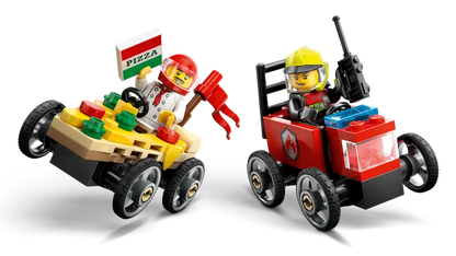 Lego City - Pizza vs Fire Truck Race Car Pack 60458