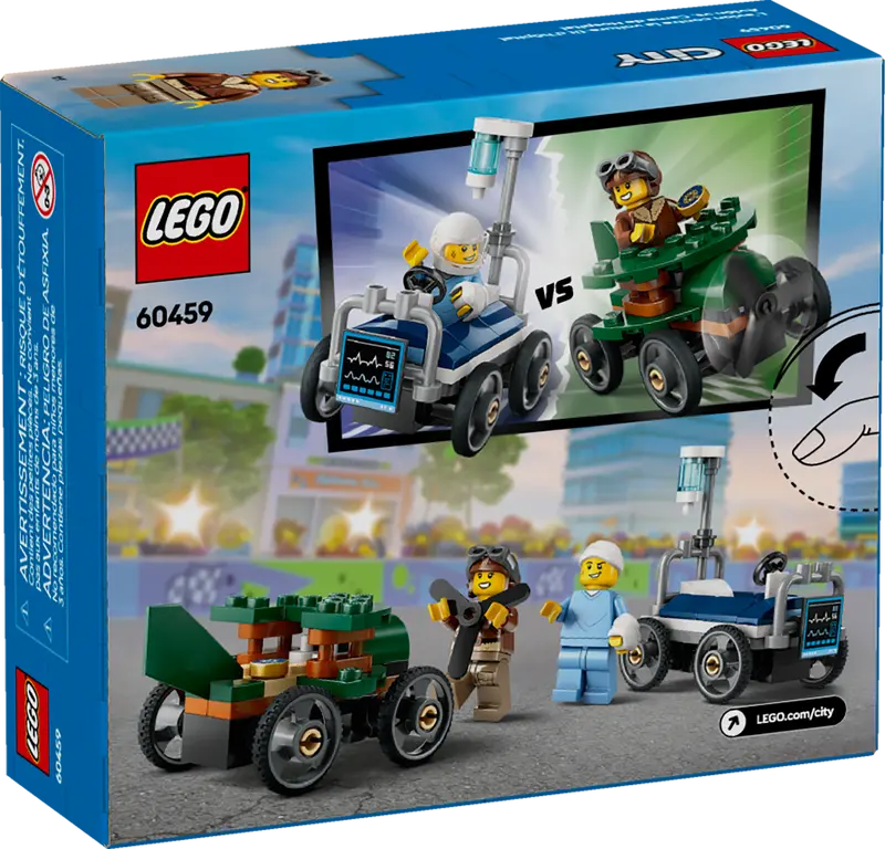 Lego City - Airplane vs. Hospital Bed Race Car Pack 60458
