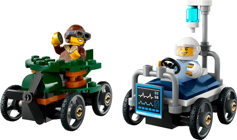 Lego City - Airplane vs. Hospital Bed Race Car Pack 60458