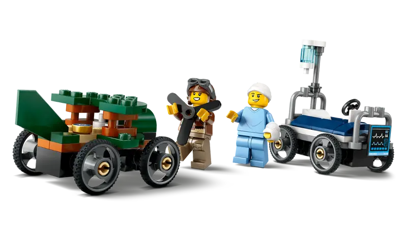 Lego City - Airplane vs. Hospital Bed Race Car Pack 60458