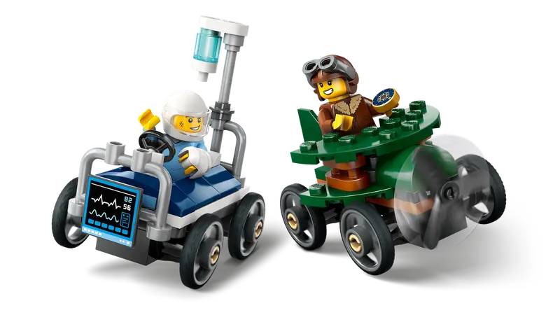 Lego City - Airplane vs. Hospital Bed Race Car Pack 60458