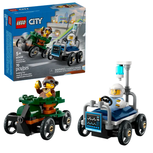 Lego City - Airplane vs. Hospital Bed Race Car Pack 60458