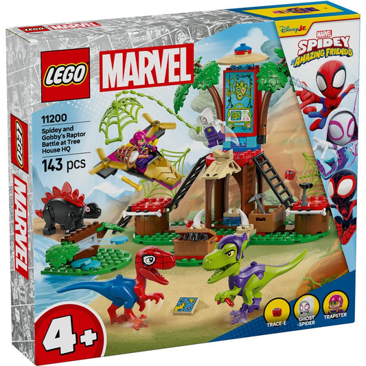 Lego Marvel - Spidey and Gobby's Raptor Battle at Tree House HQ 11200