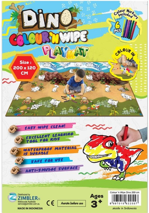 Colour 'n Wipe Play Mat -Dino