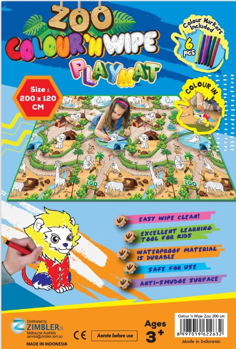 Colour 'n Wipe Play Mat -Zoo