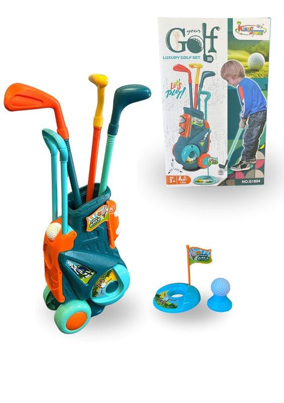 King Sport Luxury Golf Set - Aqua & Orange