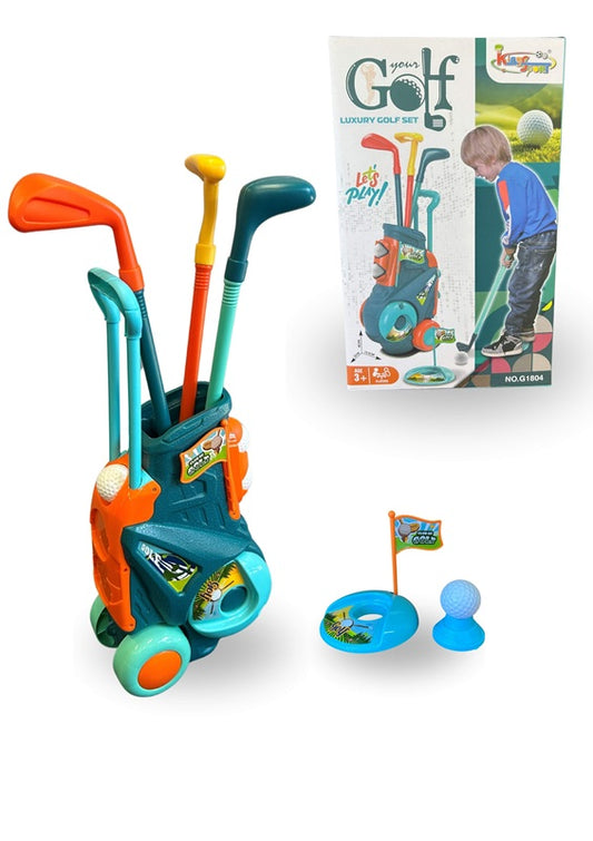 King Sport Luxury Golf Set - Aqua & Orange