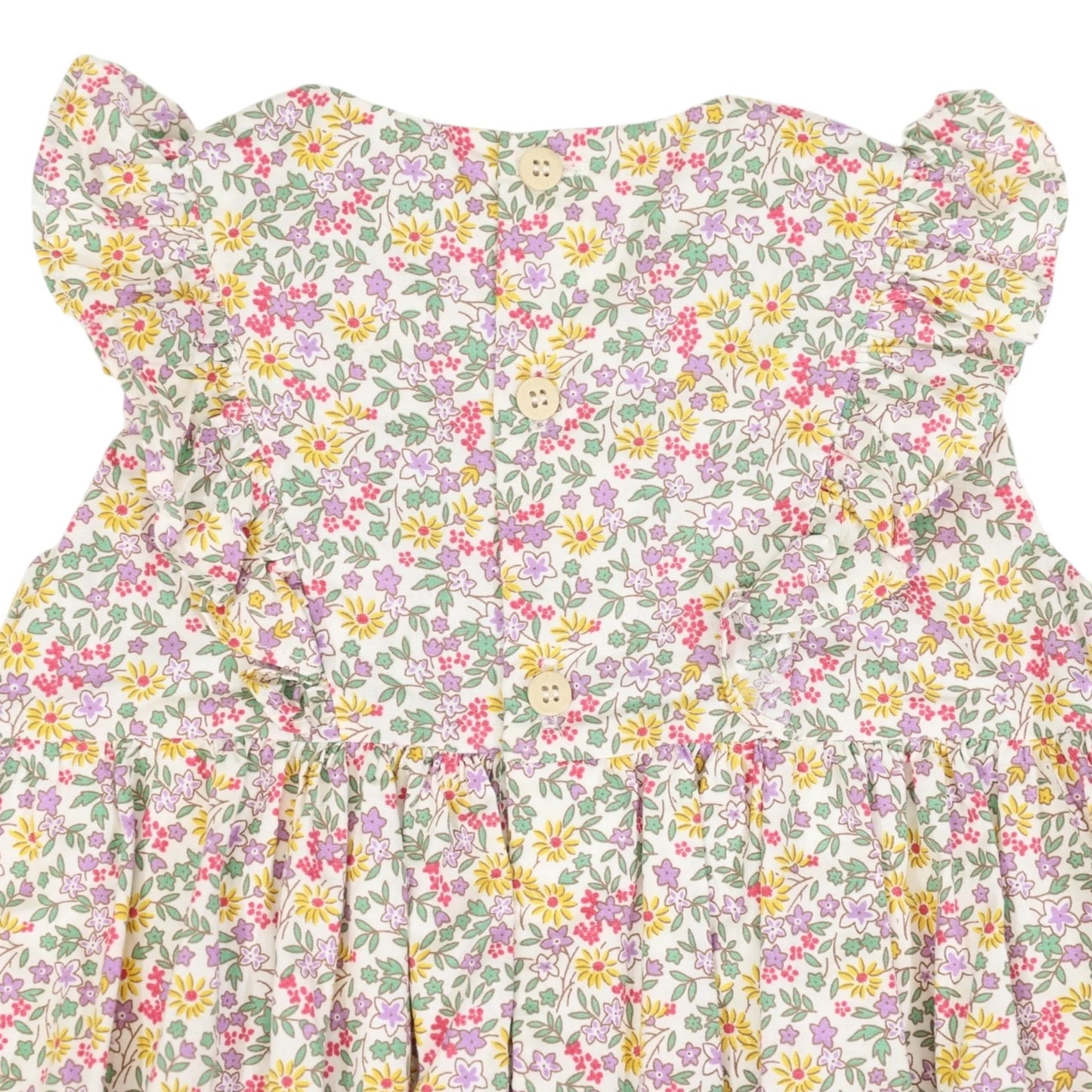 Korango - Floral Smocked Sunsuit Yellow Floral