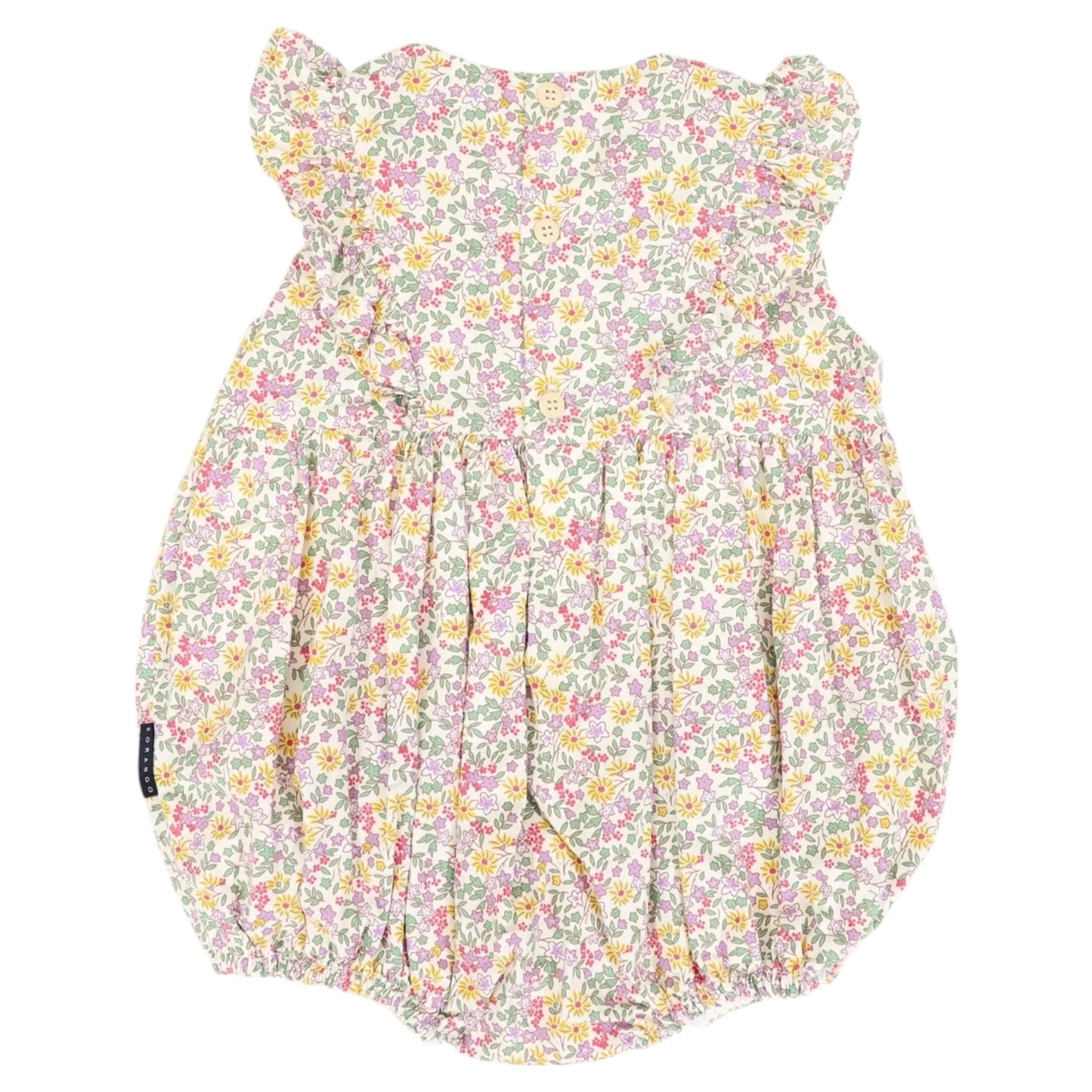 Korango - Floral Smocked Sunsuit Yellow Floral