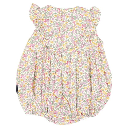 Korango - Floral Smocked Sunsuit Yellow Floral