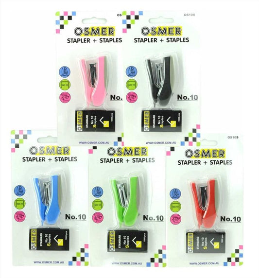 Osmer - Stapler + Staples No.10 - Assorted