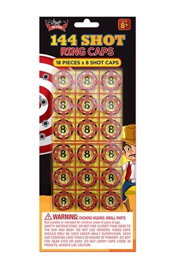 8 Shot Ring Caps - 144 Shots