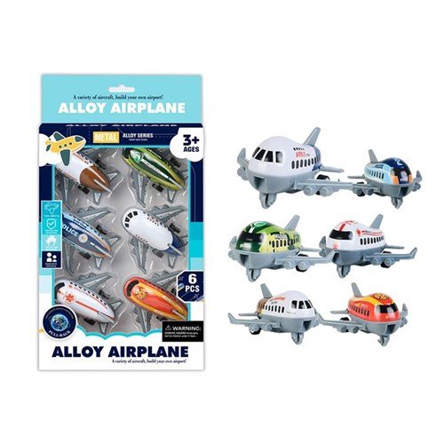 Alloy Aeroplanes - 6 pcs