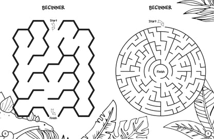 Colouring and Mazes - Dinosaurs