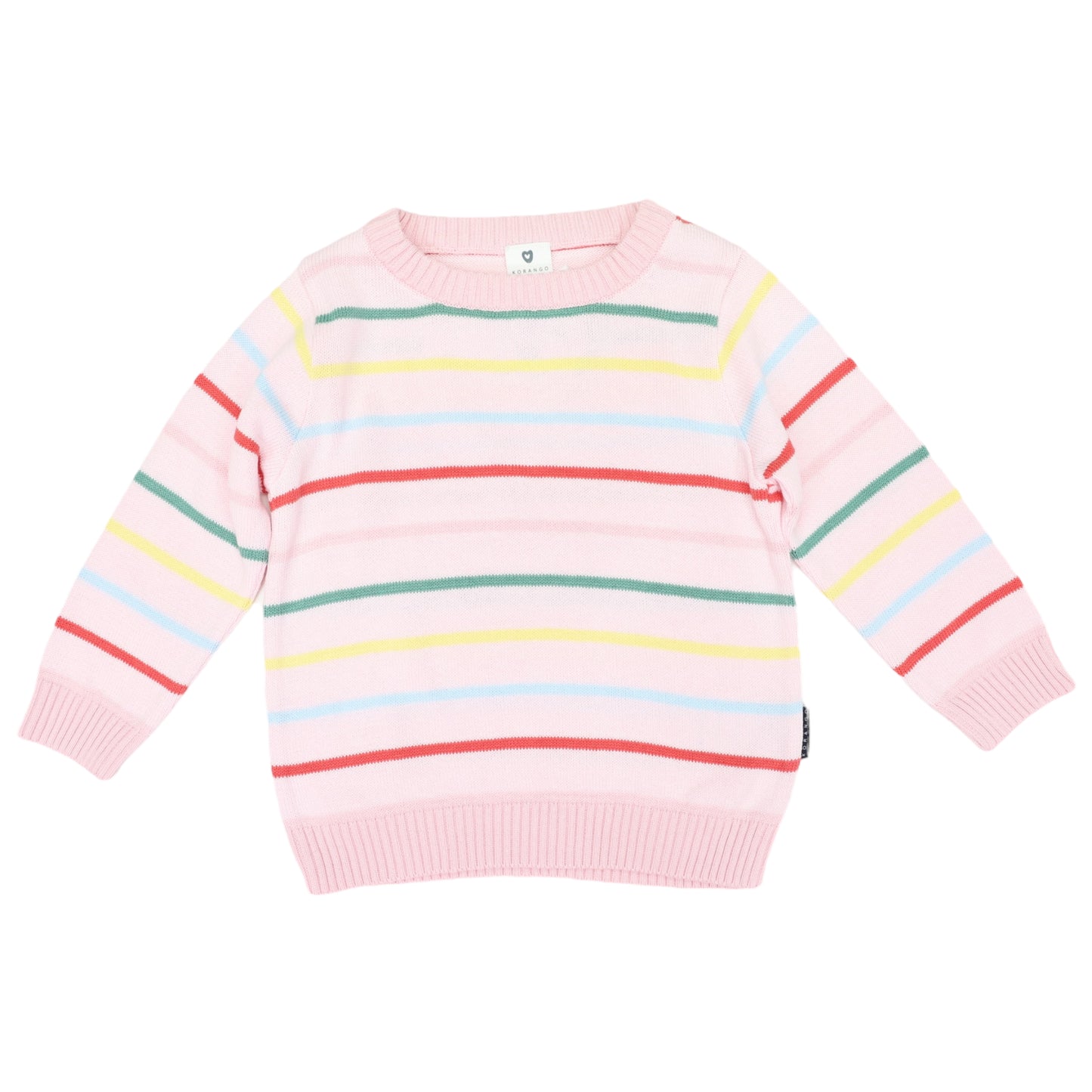 Korango - Stripe Knit Sweater Pink