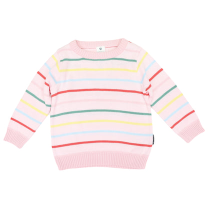 Korango - Stripe Knit Sweater Pink