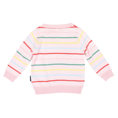 Korango - Stripe Knit Sweater Pink