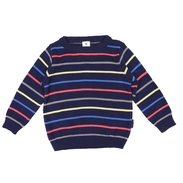Korango- Stripe Knit Sweater Navy