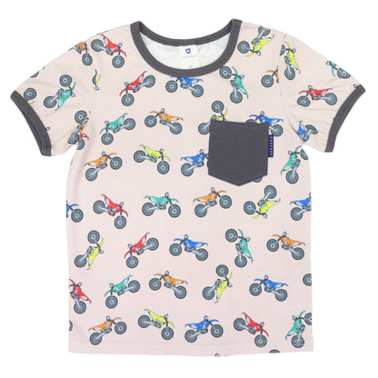 Korango - Motor Bike Print Pocket Tee