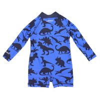 Korango- Dinosaur Long Sleeve Zip Swim Sunsuit Blue/ Navy