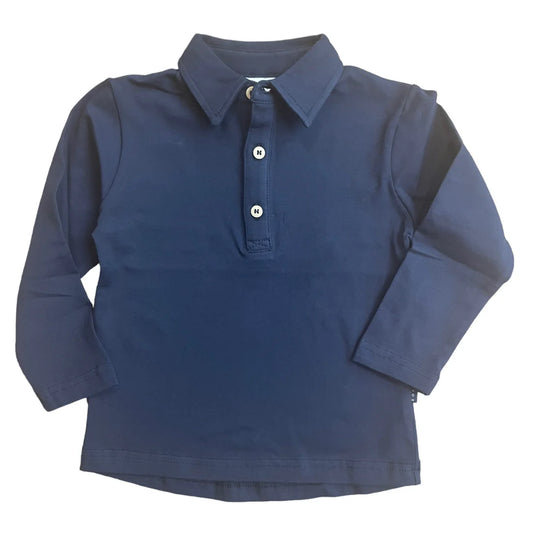 Korango - Classic Long Sleeve Rugby Top - Peacoat