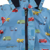 Korango-Trucks Polar Fleece Lined Raincoat Airie Blue Baby