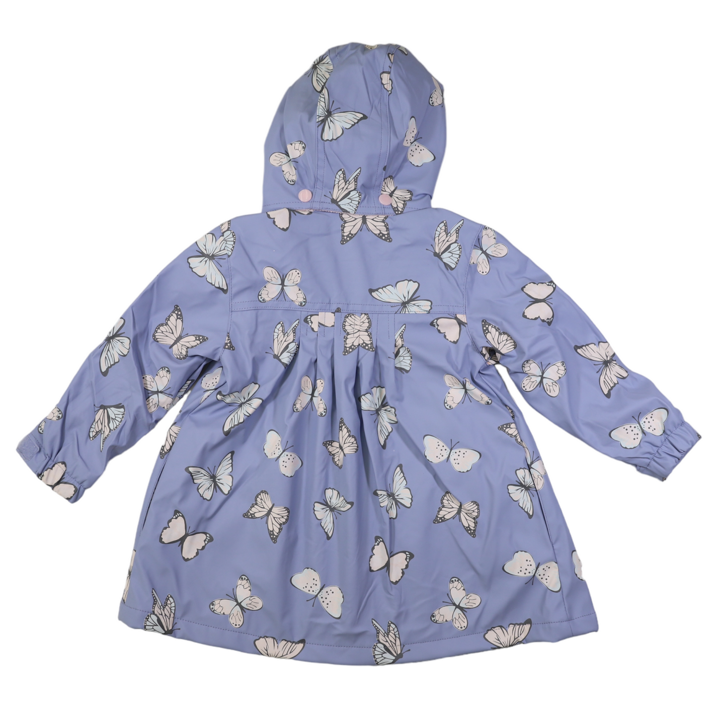 Korango- Butterfly Colour Change Terry Towelling Lined Raincoat Blue Heron Baby
