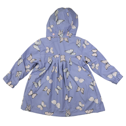 Korango- Butterfly Colour Change Terry Towelling Lined Raincoat Blue Heron Baby
