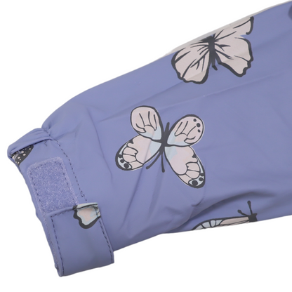 Korango- Butterfly Colour Change Terry Towelling Lined Raincoat Blue Heron Baby